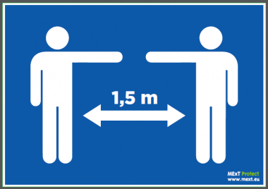 
            Muursticker A4 personen Covid-19 1,5m (6 stuks)
    